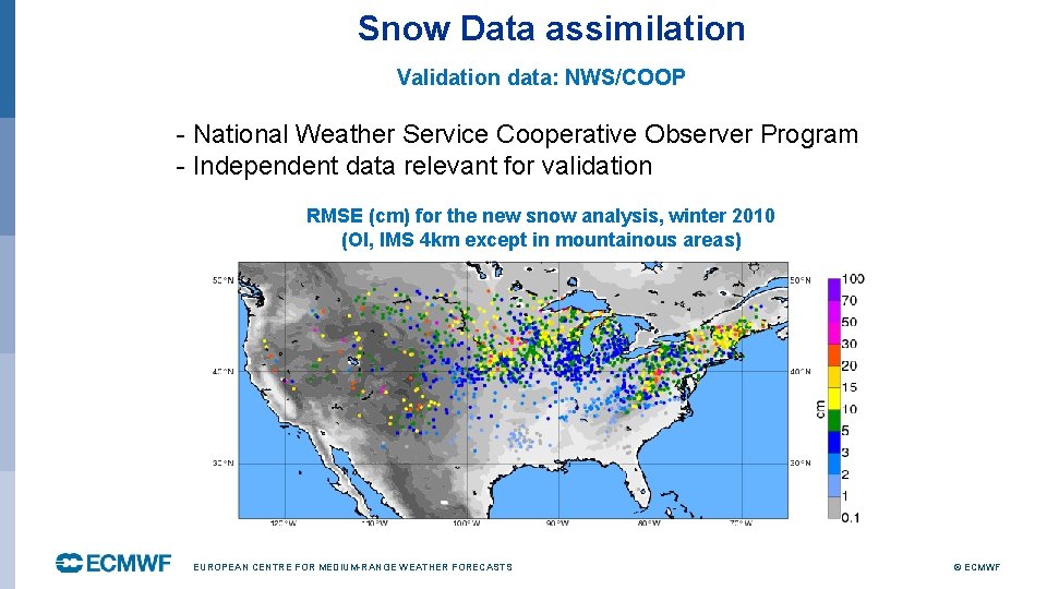 Snow Data assimilation Validation data: NWS/COOP - National Weather Service Cooperative Observer Program -