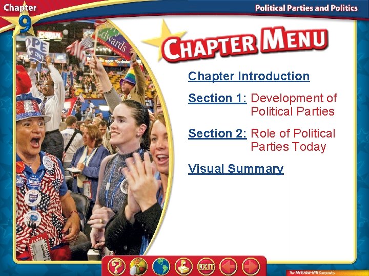 Chapter Introduction Section 1: Development of Political Parties Section 2: Role of Political Parties