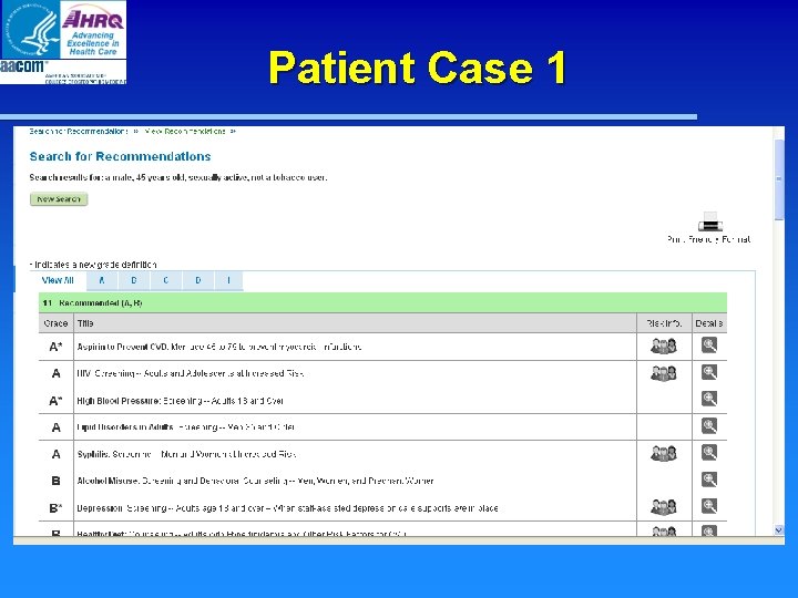 Patient Case 1 Patient Case 1