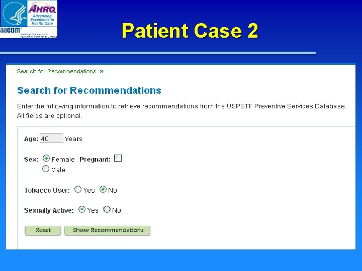 Patient Case 2 Patient Case 2