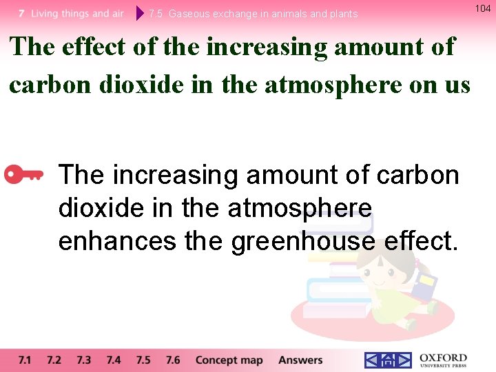 7. 5 Gaseous exchange in animals and plants The effect of the increasing amount