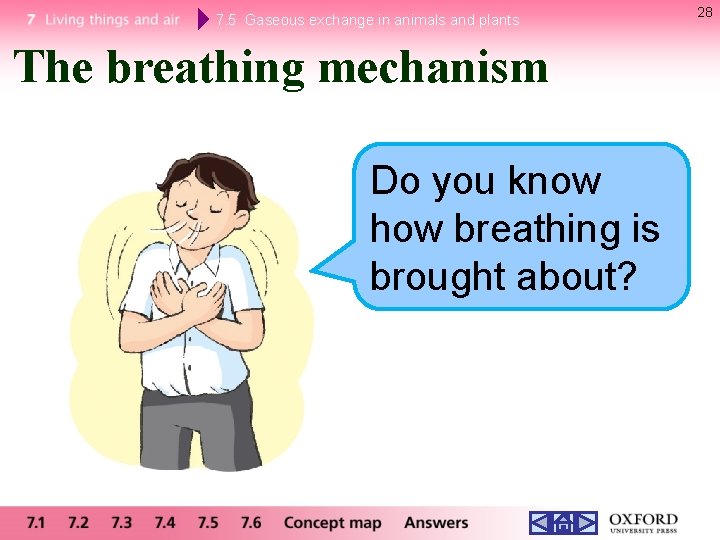 7. 5 Gaseous exchange in animals and plants The breathing mechanism Do you know 7. 5 Gaseous exchange in animals and plants The breathing mechanism Do you know