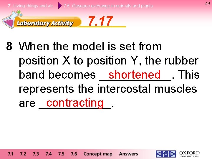 7. 5 Gaseous exchange in animals and plants 7. 17 8 When the model 7. 5 Gaseous exchange in animals and plants 7. 17 8 When the model