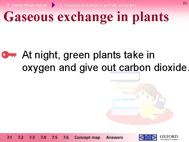 7. 5 Gaseous exchange in animals and plants 86 Gaseous exchange in plants At