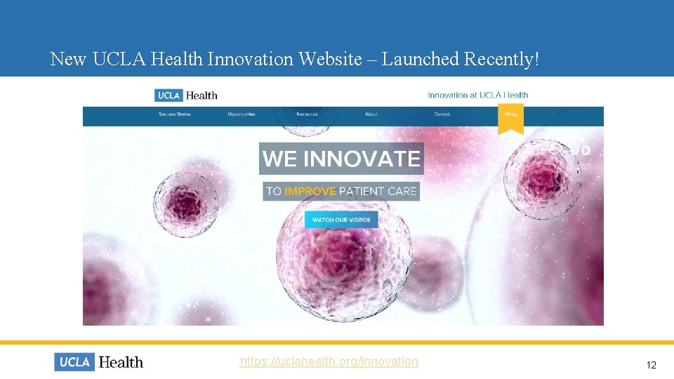 New UCLA Health Innovation Website – Launched Recently! https: //uclahealth. org/innovation 12 New UCLA Health Innovation Website – Launched Recently! https: //uclahealth. org/innovation 12