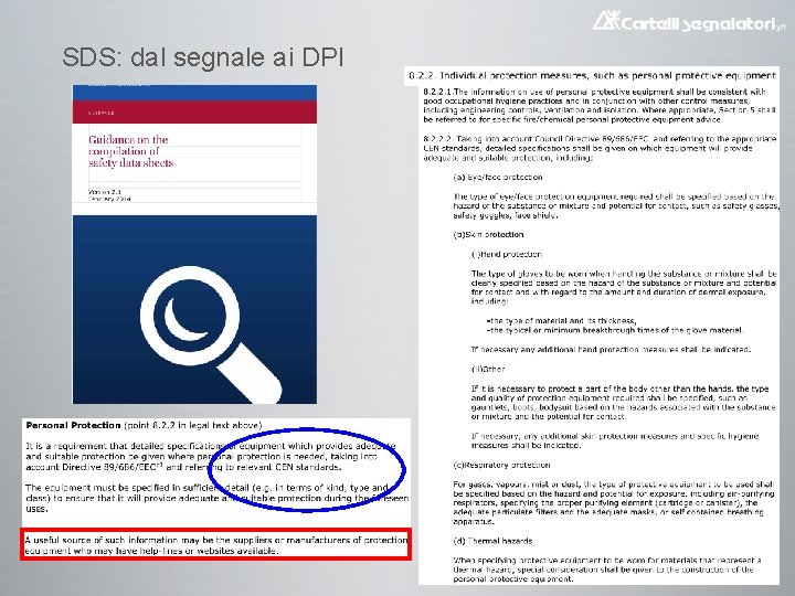 SDS: dal segnale ai DPI 