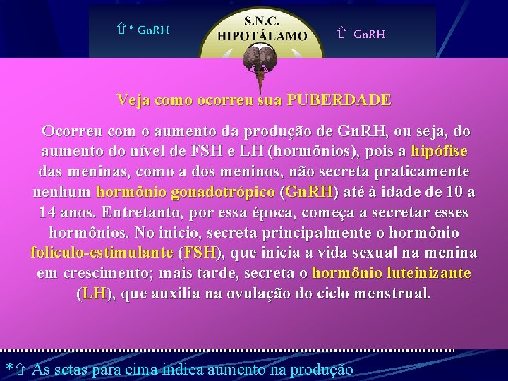 * Gn. RH Vamos entender o que ocorreu na sua puberdade. . . * Gn. RH Vamos entender o que ocorreu na sua puberdade. . .