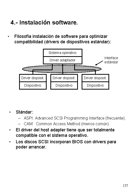 4. - Instalación software. • Filosofía instalación de software para optimizar compatibilidad (drivers de