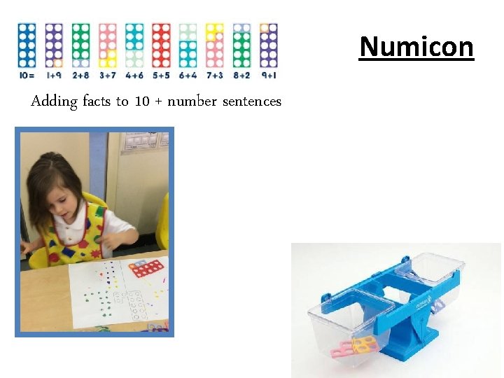 Numicon Adding facts to 10 + number sentences 