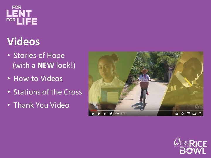 Videos • Stories of Hope (with a NEW look!) • How-to Videos • Stations