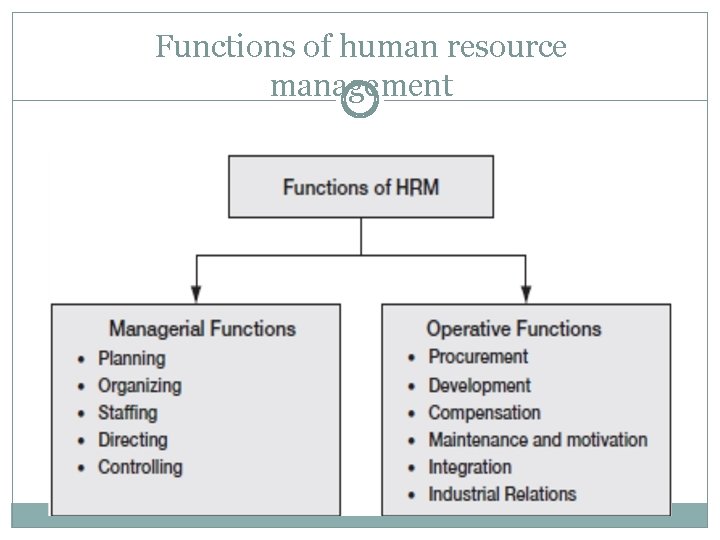 Functions of human resource management 