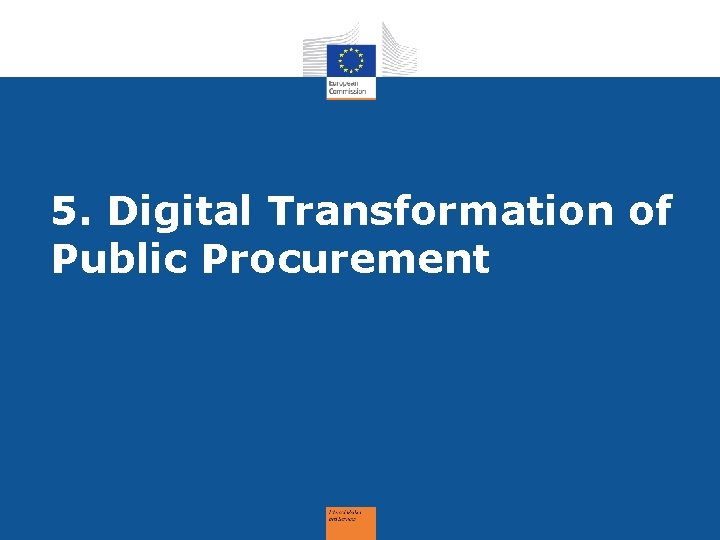 5. Digital Transformation of Public Procurement 