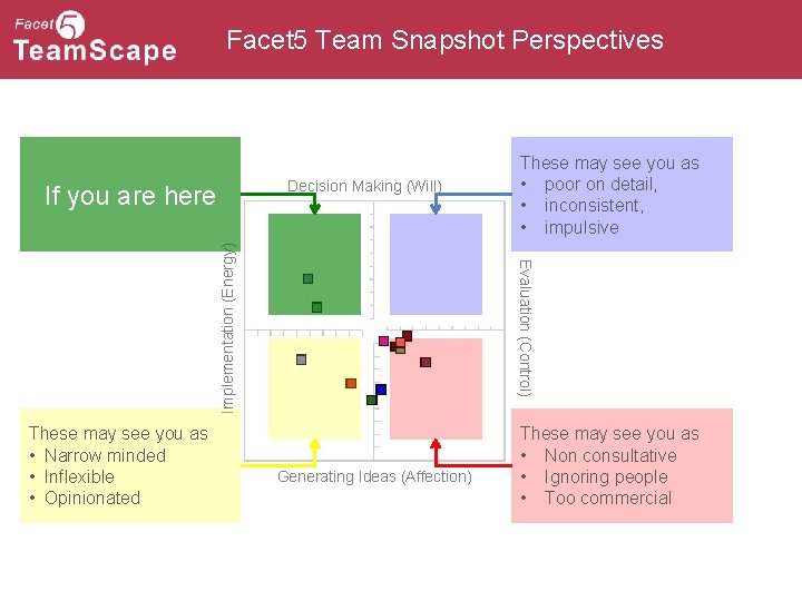 Facet 5 Team Snapshot Perspectives Decision Making (Will) These may see you as •