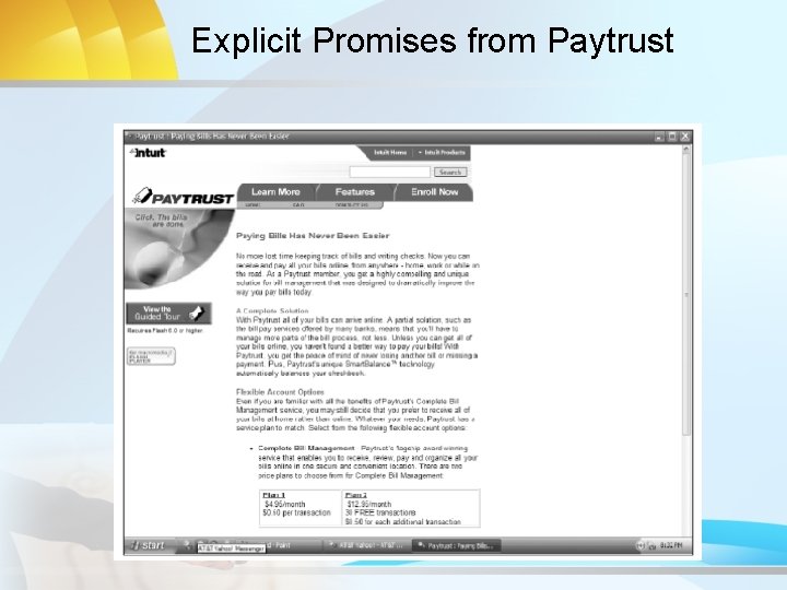 Explicit Promises from Paytrust 