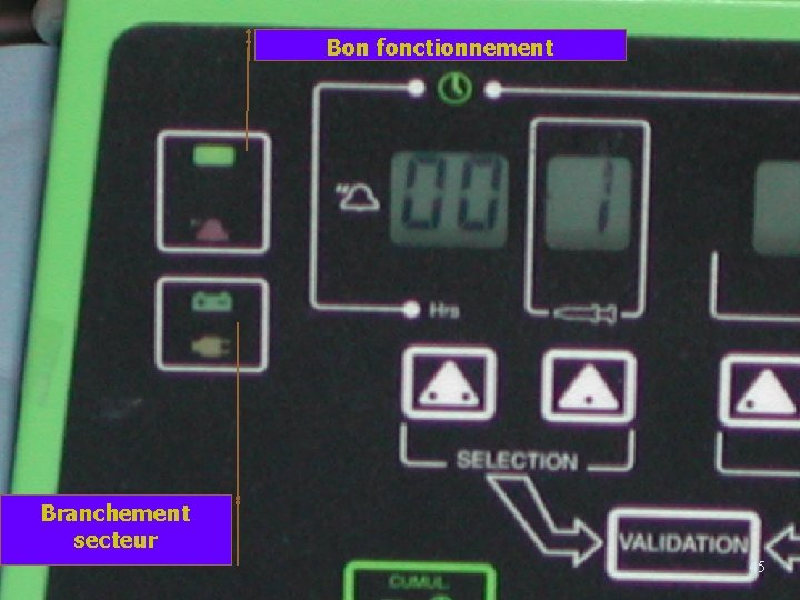 Bon fonctionnement Branchement secteur 45 