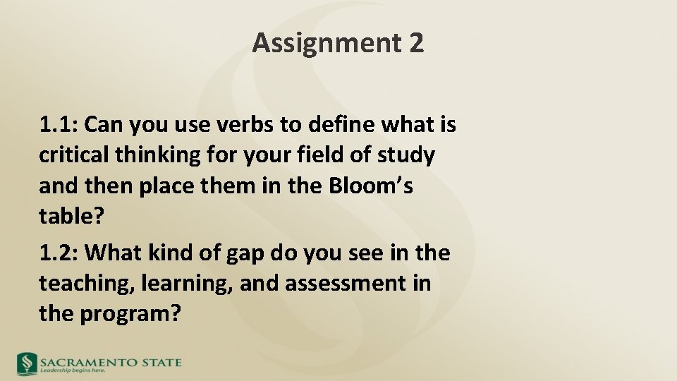 Assignment 2 1. 1: Can you use verbs to define what is critical thinking