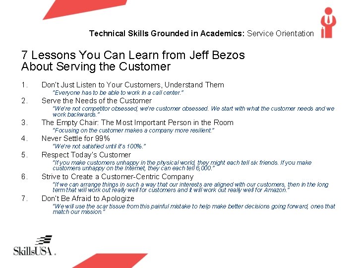 Technical Skills Grounded in Academics: Service Orientation 7 Lessons You Can Learn from Jeff