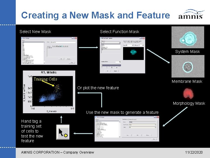 Creating a New Mask and Feature Select New Mask Select Function Mask System Mask