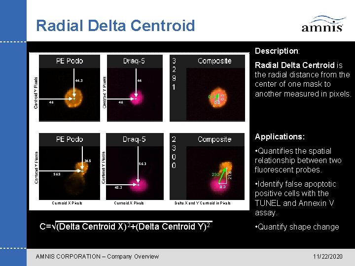 Radial Delta Centroid Description: 44. 3 Radial Delta Centroid is the radial distance from