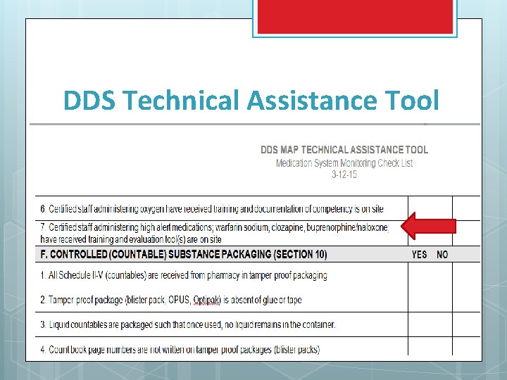 DDS Technical Assistance Tool 