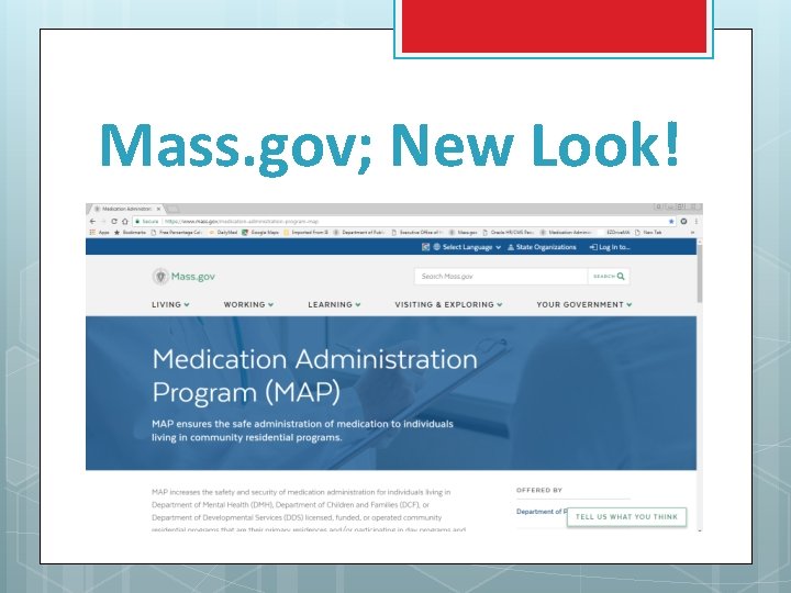 Mass. gov; New Look! 