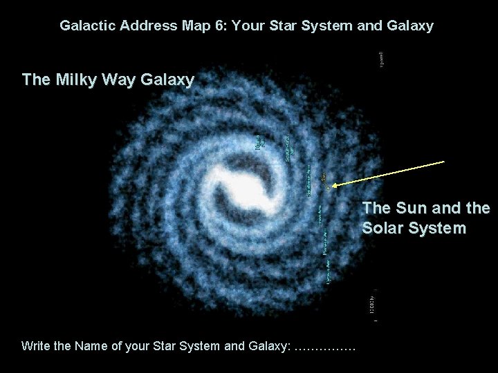 Galactic Address Map 6: Your Star System and Galaxy The Milky Way Galaxy The
