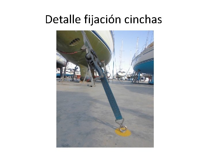 Detalle fijación cinchas 