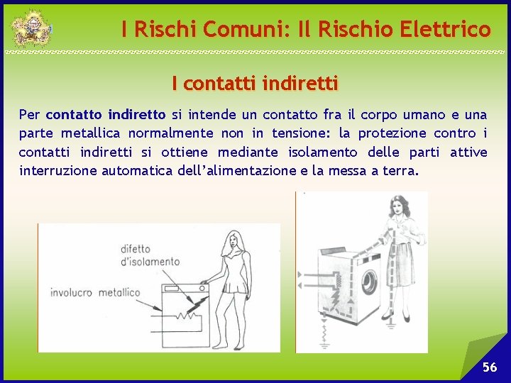 I Rischi Comuni: Il Rischio Elettrico I contatti indiretti Per contatto indiretto si intende