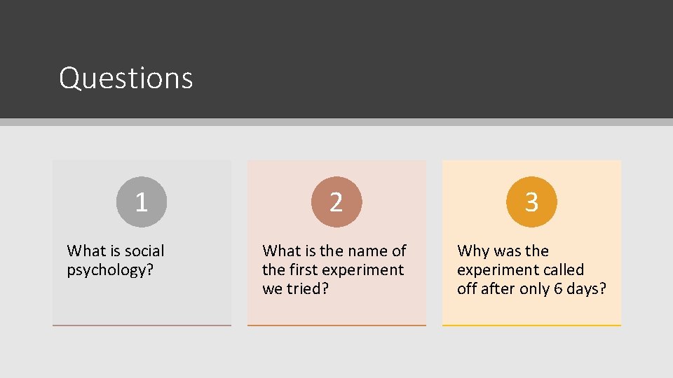 Questions 1 What is social psychology? 2 3 What is the name of the