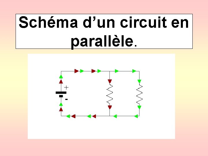 Schéma d’un circuit en parallèle. 