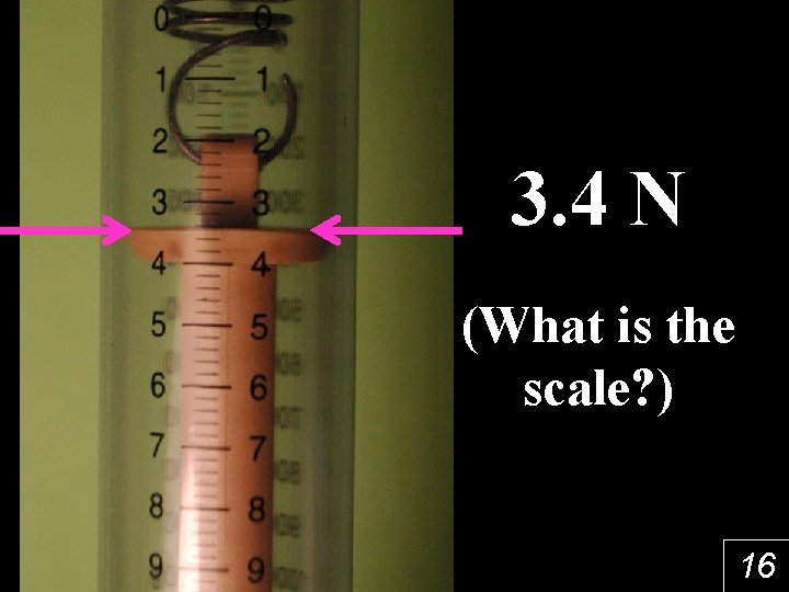 3. 4 N (What is the scale? ) 16 