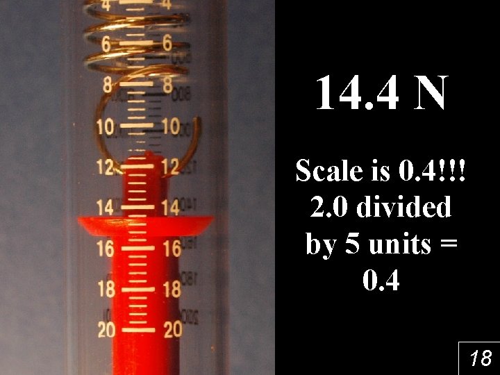 14. 4 N Scale is 0. 4!!! 2. 0 divided by 5 units =