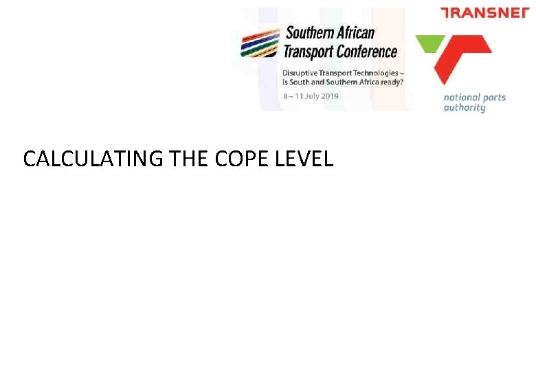 CALCULATING THE COPE LEVEL CALCULATING THE COPE LEVEL