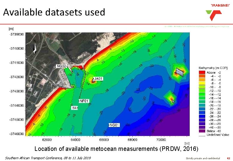 Available datasets used Location of available metocean measurements (PRDW, 2016) Southern African Transport Conference, Available datasets used Location of available metocean measurements (PRDW, 2016) Southern African Transport Conference,