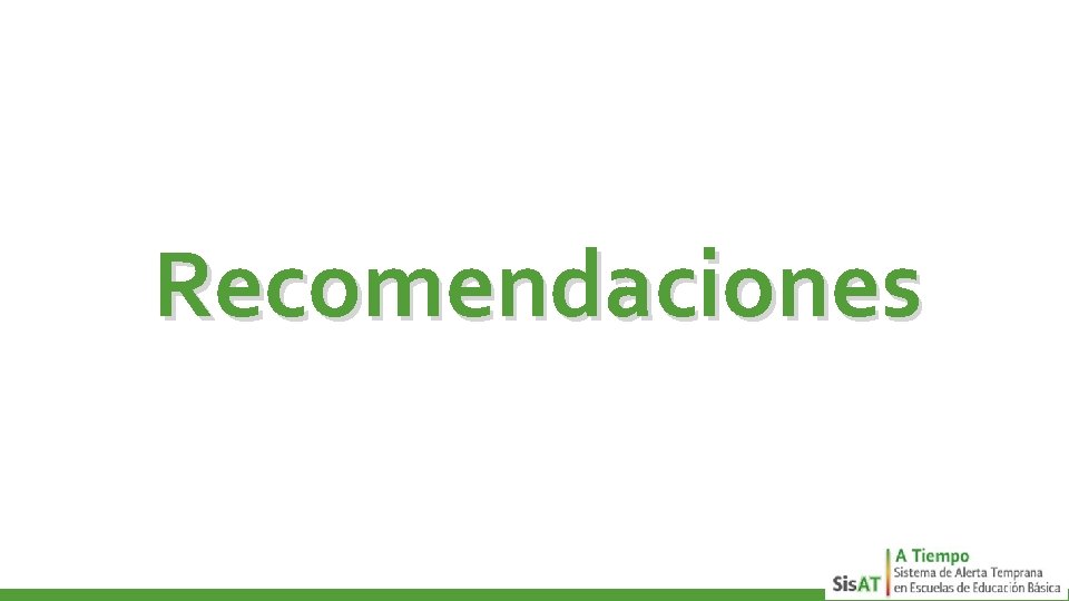 Recomendaciones 