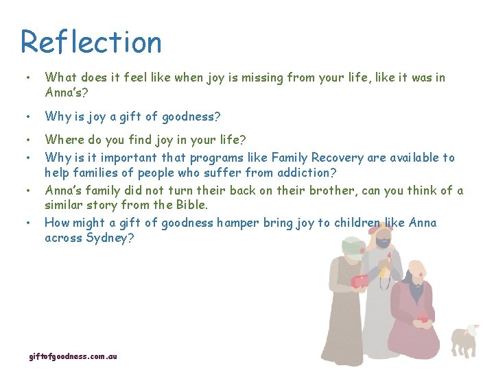 Reflection • What does it feel like when joy is missing from your life,