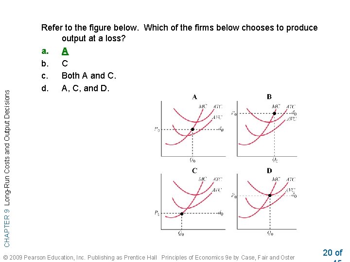 CHAPTER 9 Long-Run Costs and Output Decisions Refer to the figure below. Which of