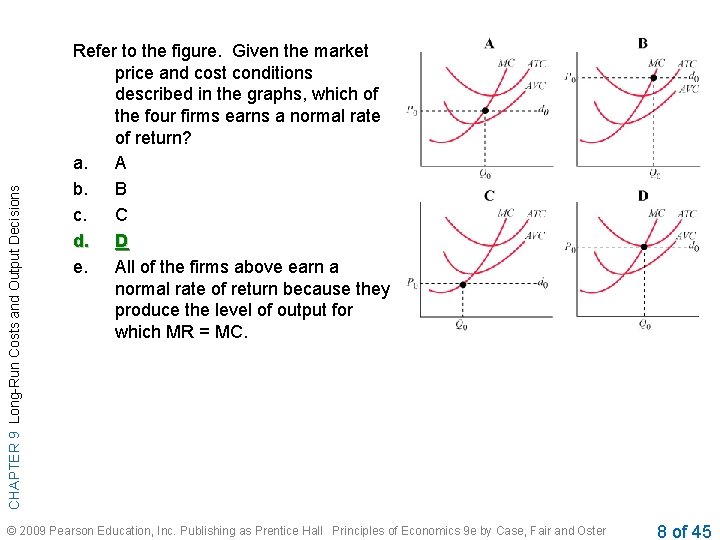 CHAPTER 9 Long-Run Costs and Output Decisions Refer to the figure. Given the market