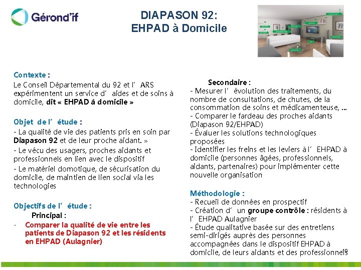 DIAPASON 92: EHPAD à Domicile Contexte : Le Conseil Départemental du 92 et l’ARS