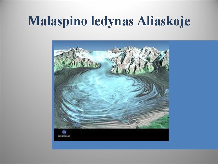 Malaspino ledynas Aliaskoje 