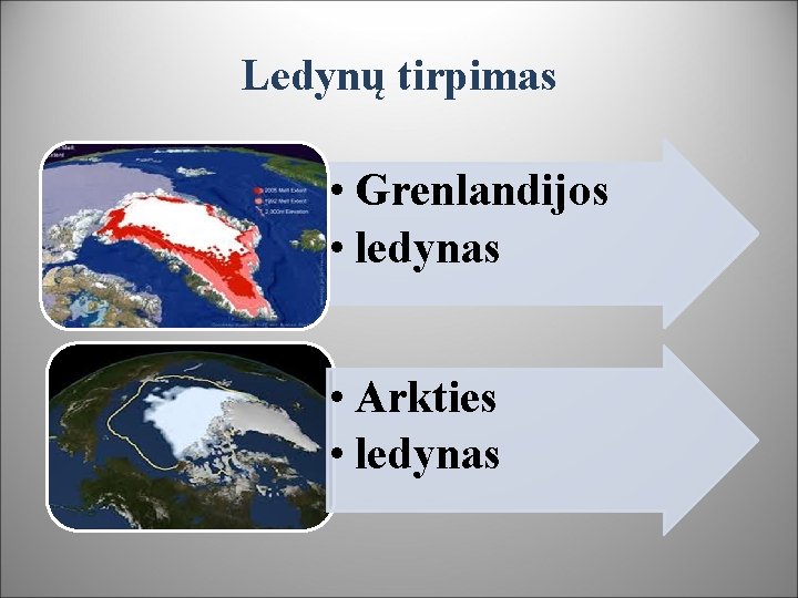 Ledynų tirpimas • Grenlandijos • ledynas • Arkties • ledynas 