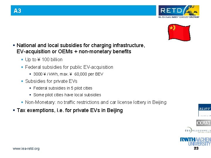 A 3 § National and local subsidies for charging infrastructure, EV-acquisition or OEMs +