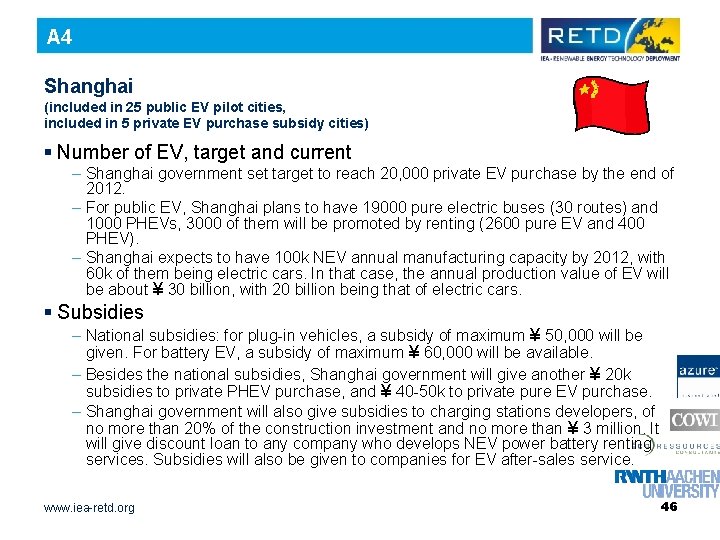 A 4 Shanghai (included in 25 public EV pilot cities, included in 5 private