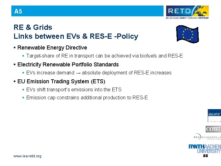 A 5 RE & Grids Links between EVs & RES-E -Policy § Renewable Energy