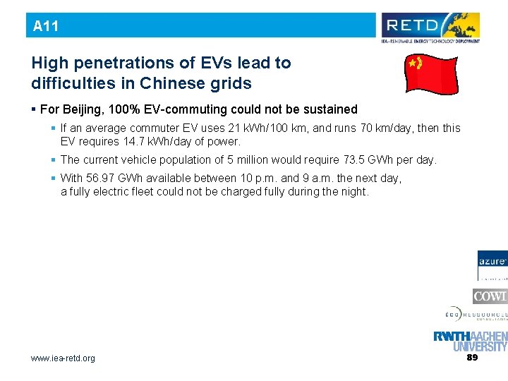 A 11 High penetrations of EVs lead to difficulties in Chinese grids § For