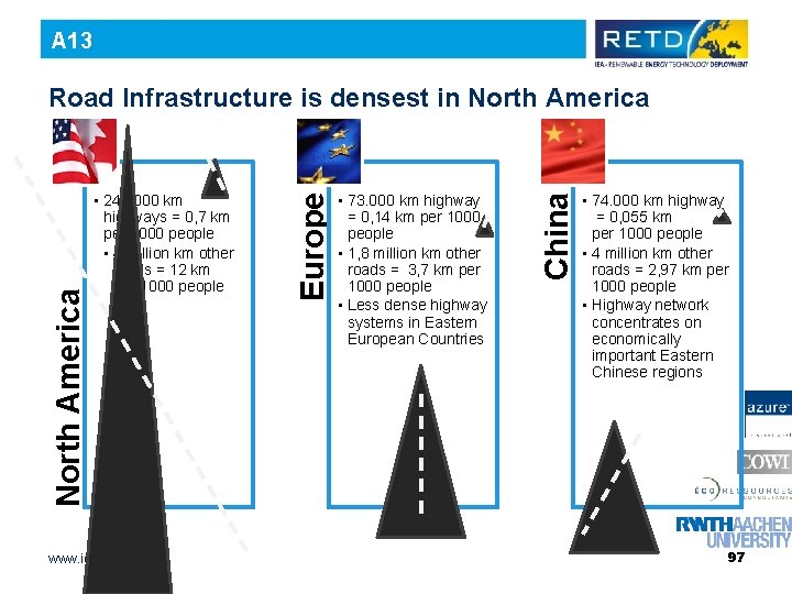 A 13 www. iea-retd. org • 73. 000 km highway = 0, 14 km