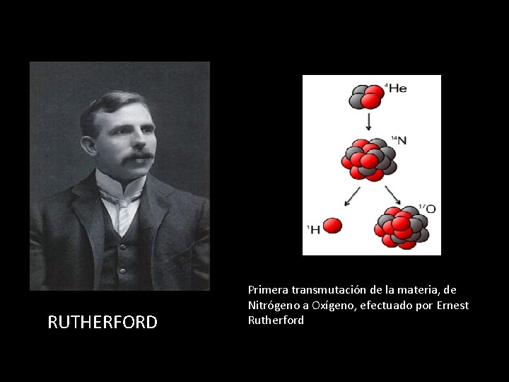 RUTHERFORD Primera transmutación de la materia, de Nitrógeno a Oxígeno, efectuado por Ernest Rutherford