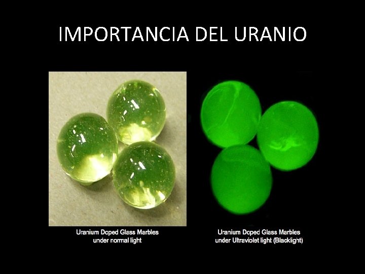 IMPORTANCIA DEL URANIO 