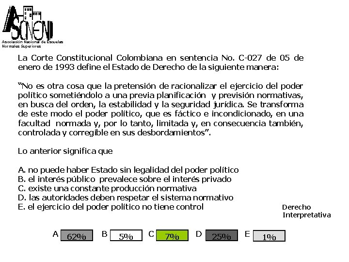 Asociación Nacional de Escuelas Normales Superiores La Corte Constitucional Colombiana en sentencia No. C-027