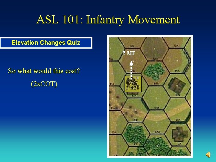 ASL 101: Infantry Movement Elevation Changes Quiz ? MF So what would this cost?